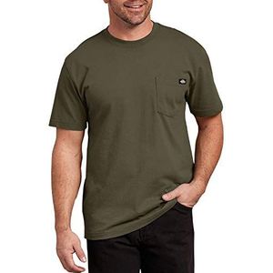 Dickies Heavyweight T-shirt met ronde hals en korte mouwen voor heren, Militair Groen