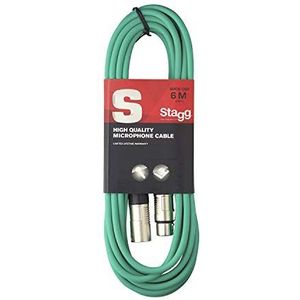 Stagg XLR microfoon 6 m groen + kabel