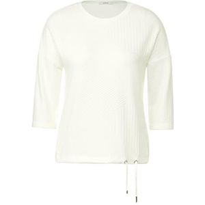 Cecil T-shirt à manches 3/4 pour femme, Vanilla White, XL