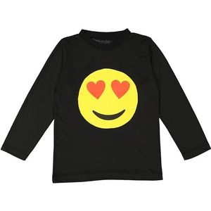 Dress Up America Emoji Hart-T-shirt-set voor baby's en bamboe, uniseks, kinderen, zwart.