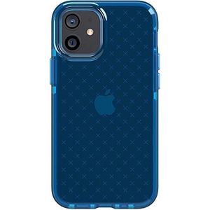 tech21 Evo Check Antimicrobiële beschermhoes voor Apple iPhone 12 mini 5G met 3 m valbescherming, klassiek blauw