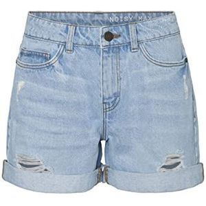 Noisy may Nmsmiley Nw Dest Vi062lb B Curve Jeansshort voor dames, Lichte jeans blauw