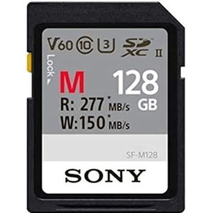Sony SFG1M UHS-II SDXC SD-geheugenkaart 128 GB (leessnelheid tot 260 MB/s en schrijfsnelheid 100 MB/s)
