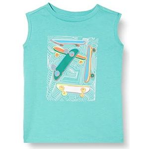 s.Oliver T-shirt, sans Manches pour Enfants, bleu/vert, 104-110
