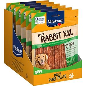 Vitakraft XXL konijnenvlees strips voor honden met mager konijnenvlees in hersluitbare XXL-zak (6 x 250 g)