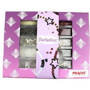 Pracht Creatives Hobby 4800-05051 4800-05051 knutselset met glazen kralen en metalen onderdelen in verschillende designs met accessoires voor het maken van sieraden, meerkleurig