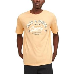 Jack & Jones Ss24 Sn T-shirt à col rond 2, Apricot Ice/Détails : mélangé, XXL