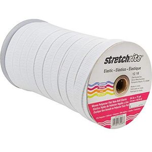 Singer polyester en Prérez van elastisch rubber, plat, 3/4, wit