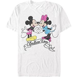 Disney Unisex Mickey Classic-Endless Love Organic T-shirt met korte mouwen, wit, L, Weiss