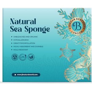 Jordan Benedict Natuurlijke zeesponzen - Natuurlijke lichaamsspons - Badspons - Douche haarelastiek - Maat XXL