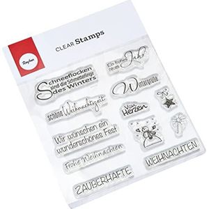 Rayher 59841000 Clear Stamps ""Kerstmis/Winter"" Transparant Kerst stempel Siliconen Stempel Winter