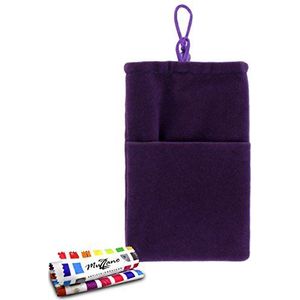 Muzzano Beschermhoes voor Wiko Iggy [Cocoon] violet + styluspen en reinigingsdoek - ultieme schokbescherming, elegant en duurzaam voor de Wiko Iggy