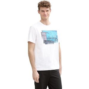 TOM TAILOR 1045692 T-shirt voor heren, 20.000 - wit, 3XL