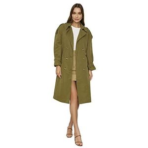 Trendyol Trenchcoat met gebogen gesp voor dames, beige, Khaki (stad)