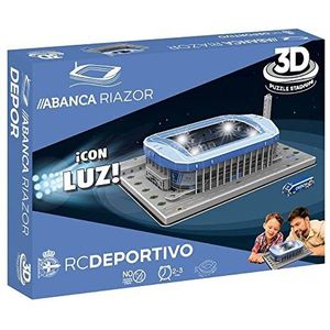 Eleven Force - 3D Stade Abanca -Riazor (RC Sport Coronga) puzzel met licht, kleur blauw (15341)
