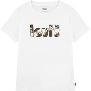 Levi's T-shirt met logo camouflage Lvb 8eh215 T-shirt SS jongens, Briljant wit