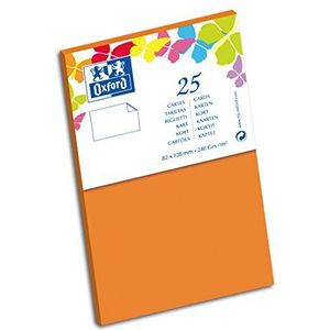 Oxford Correspondance kleurpapier, visitekaartjes, 8,2 x 12,8 cm, oranje, 10 stuks