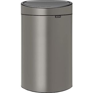 Brabantia Touch Bin Prullenbak 40L - Kunststof Binnenemmer - Platinum