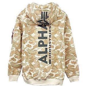 ALPHA INDUSTRIES Alpha Industries Back Print Heren Camouflage Hoodie Sweatshirt Heren Hoodie (Set van 1), Camouflage zand