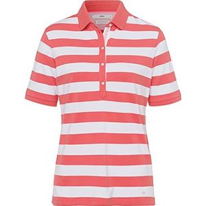 BRAX Cleo poloshirt voor dames met korte mouwen, stretch, piqué-F, Koraal