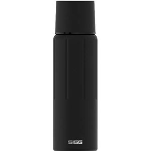 SIGG - Thermo Flask Gemstone IBT Obsidian thermosfles met beker - waterdicht en licht - BPA-vrij - roestvrij staal 18/8 - zwart, 1,1 l