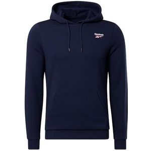 Reebok Logo op de linkerborst Sweatshirt met capuchon voor heren, Vector Navy