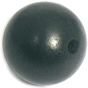 Houten kraal met zwarte kogel diameter 25 mm, 100 U.