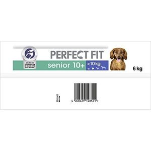 Perfect Fit Senior 10+ Droogvoer voor kleine honden (<10 kg) vanaf 10 jaar, 6 kg (1 zakje) - hoogwaardig kippenvoer ter bevordering van de