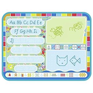 AquaDoodle TOMY - Aquadoodle schoolmat, meerkleurig, E72866, vlekvrije watertekenmat, leren tekenen en schrijven, magisch schilderen, educatief spel voor kinderen vanaf 3 jaar