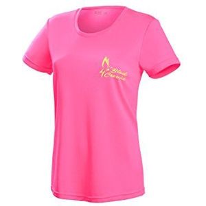 Black Crevice Functioneel shirt voor dames, sportshirt voor dames, in verschillende kleuren en maten, hardloopshirt voor dames, bedrukt met motieven, ademend T-shirt voor dames, 100% polyester, Roze