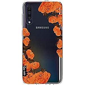 Casetastic Samsung Galaxy A50 (2019) TPU Case Cover Herfst Bloemenpatroon Oranje