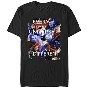 Marvel Every Universe T-shirt voor heren, zwart, maat S, zwart.
