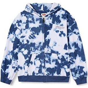 Levi's Kids Lvg Full Zip Hoodie voor meisjes, 10-16 jaar, Peacoat Tie Dye