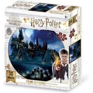 Grandi Giochi Harry Potter Hogwarts horizontale lenspuzzel met 500 stukjes inbegrepen en verpakking met 3D-effect Pu100001