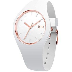 Ice-Watch - ICE Glam White Rose-Gold - Wit dameshorloge met siliconen band - 000977, Wit., Klein (34 mm)