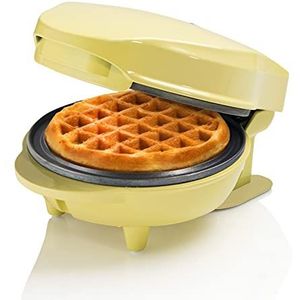 Bestron AMW500V mini-wafelijzer voor klassieke wafels met antiaanbaklaag voor kinderfeestjes, familiefeesten, Pasen of Kerstmis, 550 watt, retro-design