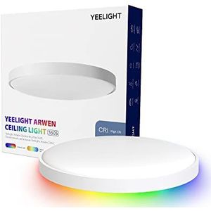 YEELIGHT Arwen 550S YLXD013-A Led-plafondlamp, rond, RGB, wit, tunable app, Google Assistant, Amazon Alexa, Apple HomeKit, Smart Things, afstandsbediening