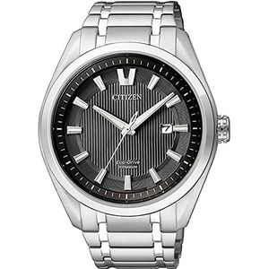 Citizen Eco-Drive 32003249 Analoog polshorloge voor heren, zonne-energie, zwart., Armband