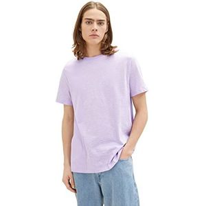 TOM TAILOR Denim T-shirt voor heren, 31042 – Lilac Vibe, L, 31042 - Lilac Vibe