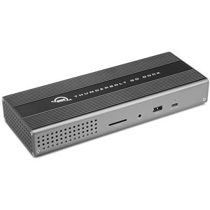 OWC Thunderbolt Go Dock, 11 poorten, Thunderbolt 4, geïntegreerde voeding, 90 W opladen, compatibel met Mac Thunderbolt en USB-C, PC, Chromebooks en Android-apparaten, OWCTB4DKG11P