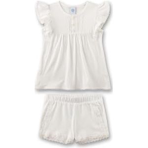 Sanetta 233302 korte pyjama voor meisjes, White Pebble