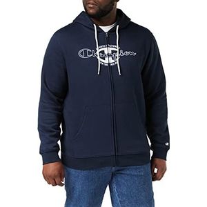 Champion Graphic Shop Authentic-Fall heren fleece hoodie met ritssluiting, blauw marino, L, Blu Marino