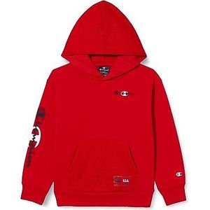 Champion Legacy Basketball B Ultralight Powerblend Fleece Sweatshirt met capuchon voor kinderen en jongeren, Rosso Scuro