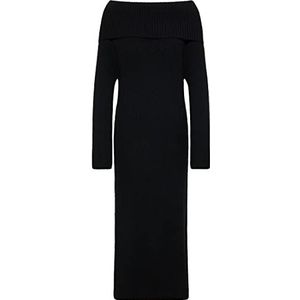 nolie Robe en tricot pour femme 11025490-NO01, noire, taille XL/XXL, Robe en tricot, XL-XXL