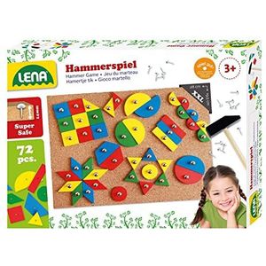 Lena Kinderspel Hamertje Tik Junior Hout 75-delig | Vanaf 3 jaar | Indoor Spel | 1 Speler