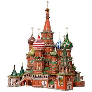 Keranova keranova195 schaal 1: 150 x 36 x 35 x 41 cm slim papier historische gebouwen Saint Vassil de Moskou kathedraal puzzel 3d
