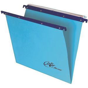 Joker by Bertesi, hangmappen voor kartonnen laden 270 g/m², afstand 39 ÷ 39,8 cm, lensetikethouder al gemonteerd, V-bodem, set van 25 stuks, blauw, code 400/395 Link -A3
