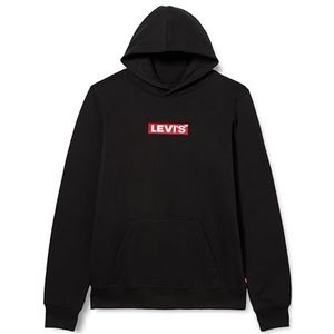 Levi's Ls Thermal Top 9eg892 Sweatshirt met capuchon, jongens, zwart 01, 16 jaar, Zwart 01