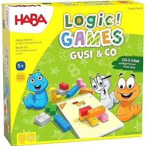 HABA 306820 - Logic! Games - Gusi & Co, logica solitaire kinderspel, zelfcorrigerend. 4 jaar meer
