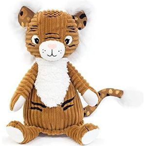 LES DÉGLINGOS Groot origineel pluche (Speculos de tijger) - knuffeldier baby jongens - ultrazachte stof - geboortegeschenken - bruin